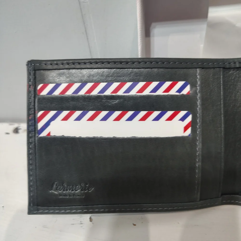 Men’s Italian Nubuck Leather Wallet Gift Boxed Gray Larmorie Officiel Arthur 2.0